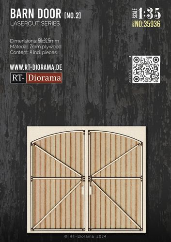 RT-Diorama 1:35 - 35936 Double Gate - 100 x 92,5 mm (Barn Door)