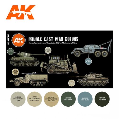 AK-Interactive AK 11648 MIDDLE EAST WAR COLORS SET