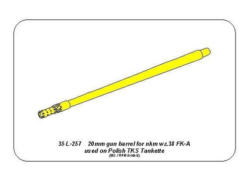 20mm gun barrel for nkm wz.38 FK-A used on TKS Tankette