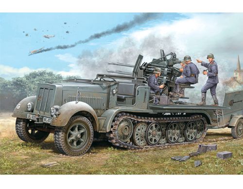 Trumpeter 1:35 - German 2cm Flakvierling 38 Auf Selbstfahrlafette (Sd.Kfz.7/1 early version) With Sd.Anhanger 51 01523 