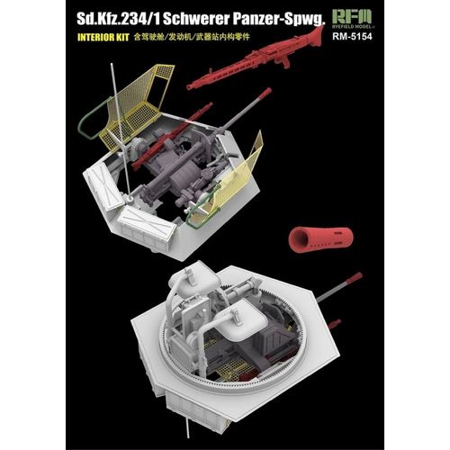 Rye Field Model 1:35 - Sd.Kfz. 234/1 Schwerer Panzer Spahwagen - Full Interior (5154)