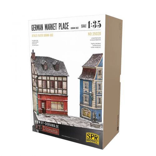 RT-Diorama 35028 German Market Place [Diorama Base] (1:35)