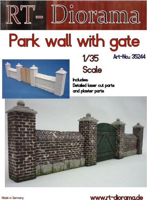 Main Image RT-Diorama 35244 Park Wall with Gate (1:35)