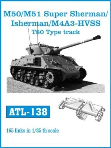 FriulModel 1:35 - ATL-138 M/50 M/51 Super Sherman / Isherman / M4A3 -HVSS T-80 Type track