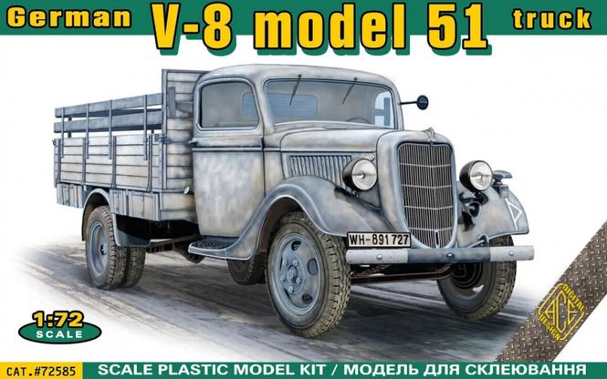 Hovedbilde ACE 1:72 - V-8 model 51 German truck (72585)