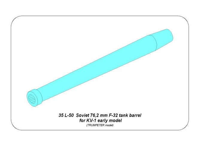 Hovedbilde Soviet 76,2mm F-32 tank barrel for KV-1 early ...