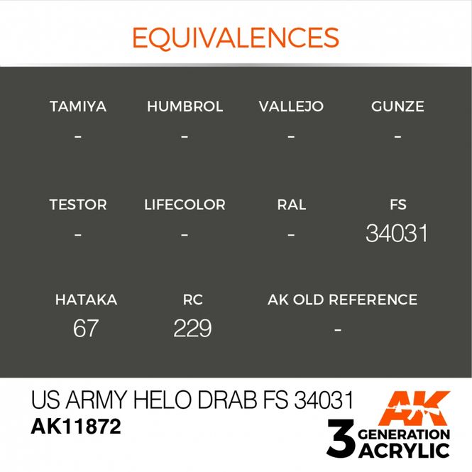 Hovedbilde US Army Helo Drab FS 34031