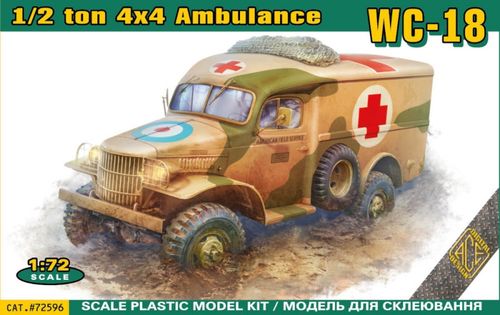 ACE 1:72 -WC-18 1/2 ton 4x4 Ambulance Truck (72596)