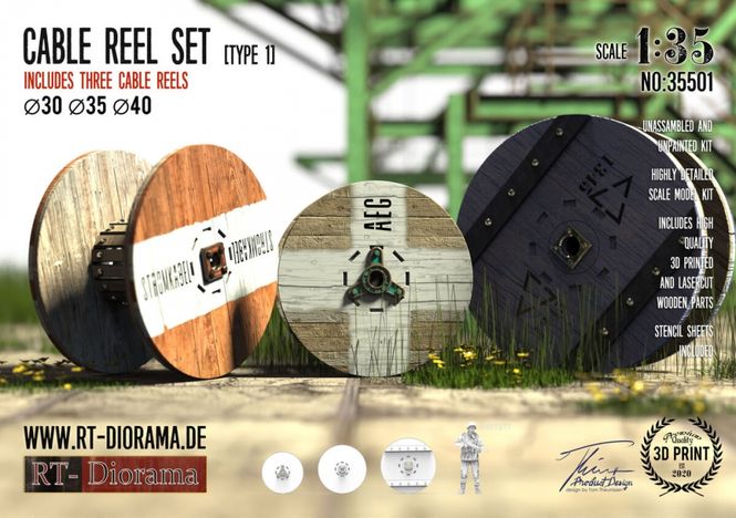 Hovedbilde RT-Diorama 1:35 - 35501 Cable Reel Set (3 pcs. / ...