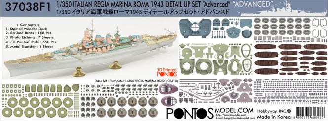 Hovedbilde Pontos Model 1:350 - Italian Regia Marina Roma ...