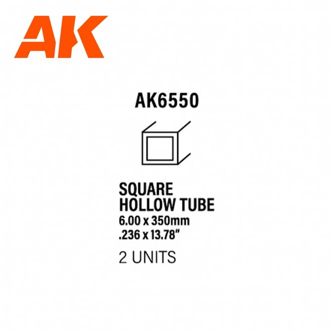 Main Image Square hollow tube 6.00x350mm(0,7mm)-STYRENE ...