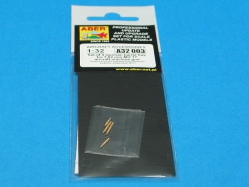 4  barrels tips for MG 17 - Aber Models
