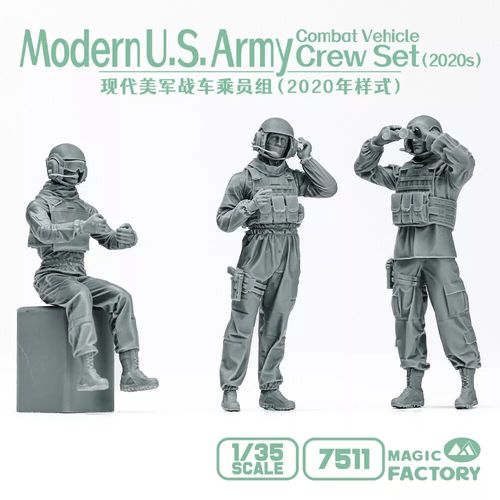 Magic Factory 1:35 - 7511 Modern US Army Combat Vehicle Crew Set (2020s)