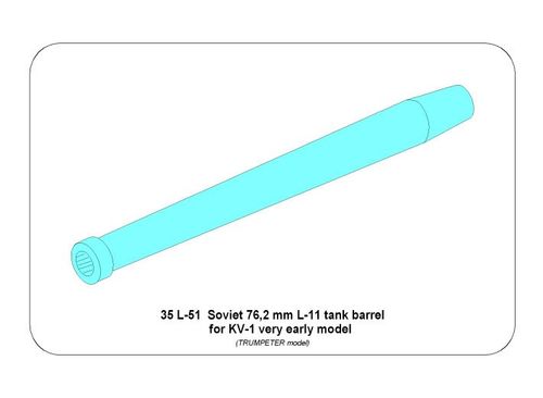 Soviet 76,2mm L-11 tank barrel for KV-1