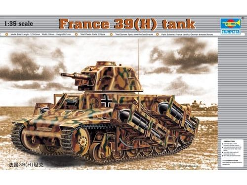 Trumpeter 1:35 - France 39(H) TANK SA 38 37mm gun 00352 