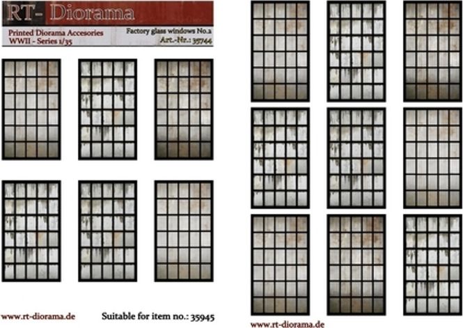 Main Image RT-Diorama 1:35 - 35744 Factory Glass Windows ...