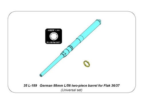 German 88mm L/56 two-piece barrel