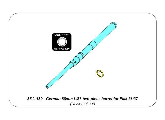 Hovedbilde German 88mm L/56 two-piece barrel