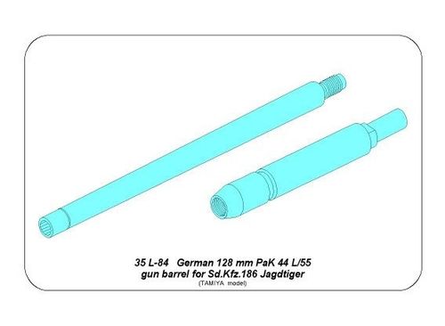 128mm gun barrel for Jagdtiger-Tamiya