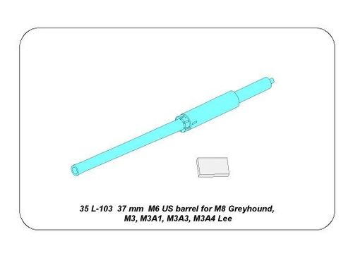 Barrel for US 37 mm M6 gun