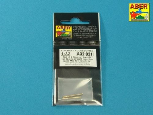 Set of 2 barrels for German 13mm aircraft machine guns MG 131 (late type) - Aber Models
