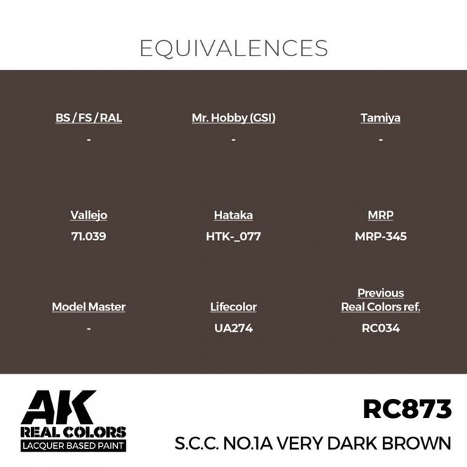 Hovedbilde RC873 S.C.C. No.1A Very Dark Brown