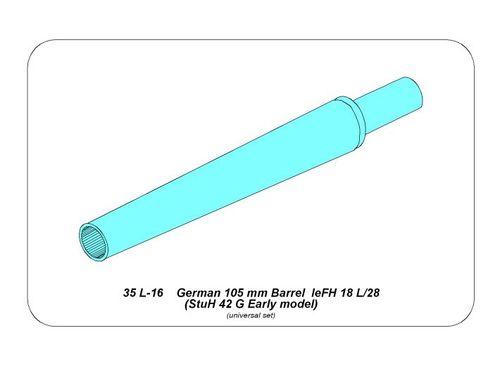 German 105 mm leFH 18 L/28 Barrel for StuH 42 G-(Early model)