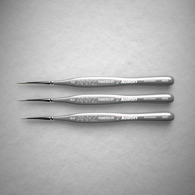 Hovedbilde Anyz Martisan Kolinsky paint brushes for details ...