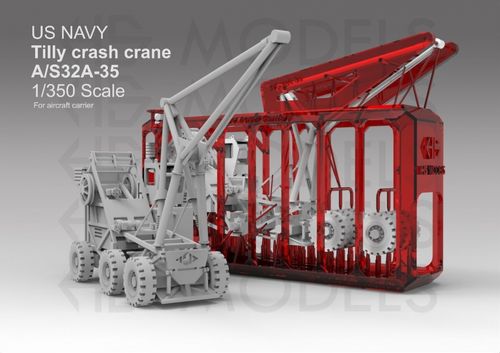 HS Models 1:350 - US Navy Flight Deck Crash Crane A/S32A-35