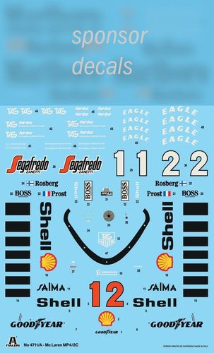 Italeri 1:12 - McLaren MP4/2C Prost-Rosberg (4711)