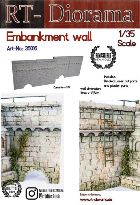 Main Image RT-Diorama 35016 Embankment Wall (1:35)