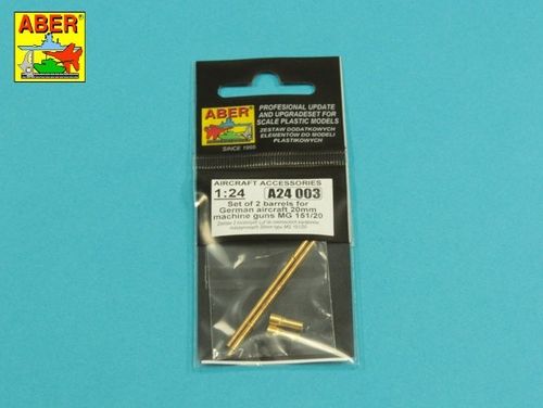Set of 2 barrels for German aircraft 20mm machine guns MG 151/20 - Aber Models