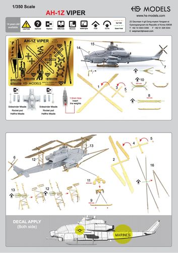 HS Models 1:350 - Bell AH-1 Z Viper