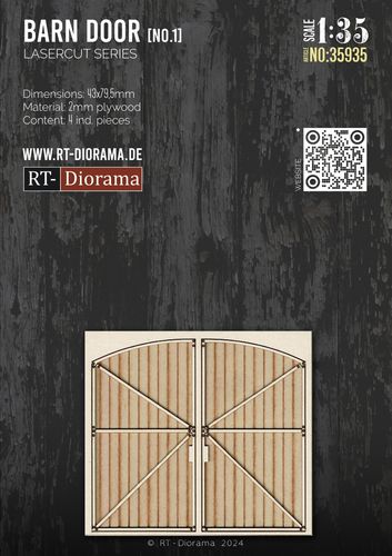 RT-Diorama 1:35 - 35935 Double Gate - 86 x 79.5 mm (Barn Door)