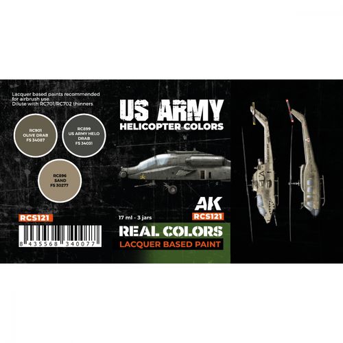 AK-Interactive RCS121 US Army Helicopter Colors Set