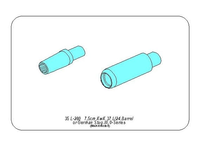 Hovedbilde 7,5cm KwK 37 L/24 barrel for German Stug. III  ...