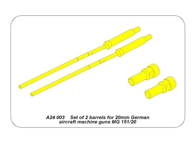 Hovedbilde Set of 2 barrels for German aircraft 20mm machine ...