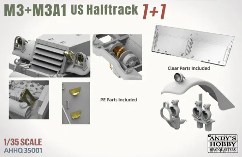Andy's HQ - 1:35 - M3 & M3A1 U.S. WWII Halftracks (2 full kits in one box)