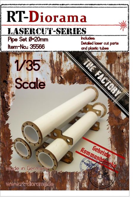 Hovedbilde RT-Diorama 1:35 - 35566 Pipe Set 20 mm (3 pipes)
