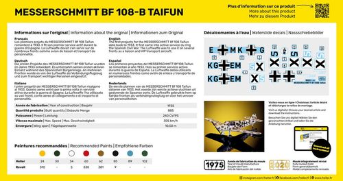 Heller 1:72 - Messerschmitt BF 108-B Taifun - Starter Set 56231 