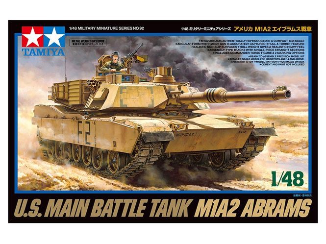 Hovedbilde Tamiya 1:48 - 32592 U.S. Main Battle Tank M1A2 ...