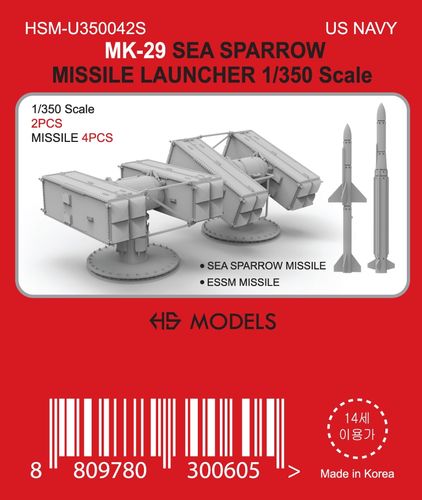 HS Models 1:350 - Mk.29 Sea Sparrow Missile Launcher
