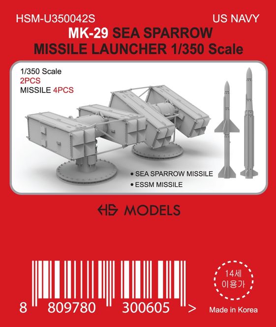 Hovedbilde HS Models 1:350 - Mk.29 Sea Sparrow Missile ...