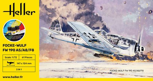 Heller 1:72 - Focke-Wulf Fw 190 A5/A8/F8 - Starter Set 56235 