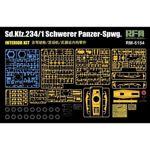 Rye Field Model 1:35 - Sd.Kfz. 234/1 Schwerer Panzer Spahwagen - Full Interior (5154)