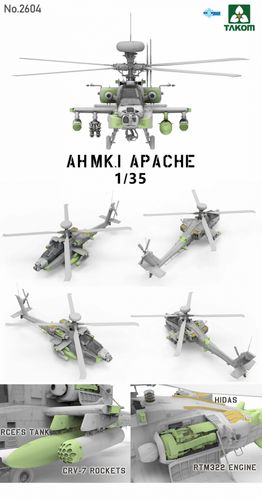 Takom 1:35 - AH Mk.I Apache Attack Helicopter (2604)
