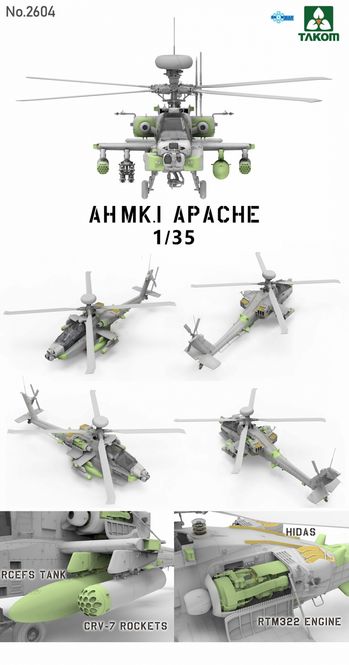 Hovedbilde Takom 1:35 - AH Mk.I Apache Attack Helicopter ...