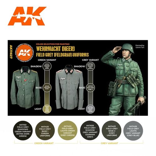 AK-Interactive AK 11627 FIELD GREY (FELDGRAU) UNIFORMS SET