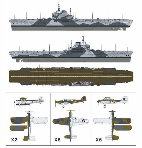 Flyhawk 1:700 - HMS Formidable 1941 Set Version (1152S-SET)