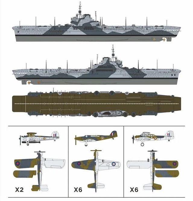 Hovedbilde Flyhawk 1:700 - HMS Formidable 1941 Set Version ...